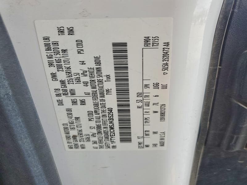 2018 FORD TRANSIT T-150 T-150 12
