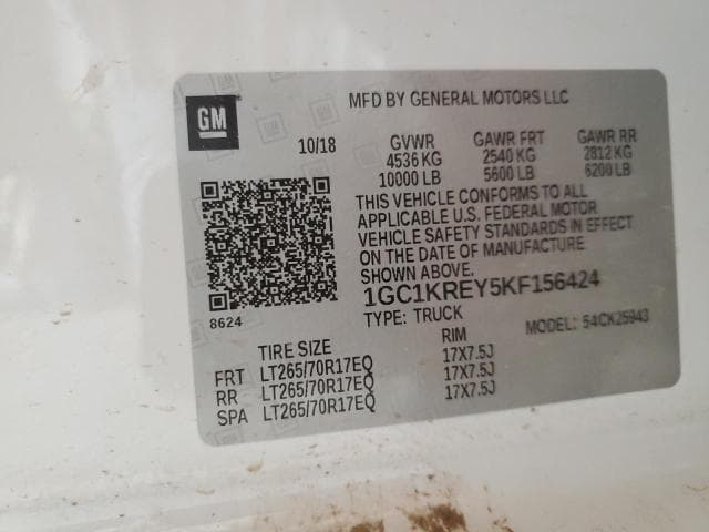 2019 CHEVROLET SILVERADO K2500 HEAVY DUTY K2500 HEAVY DUTY 14