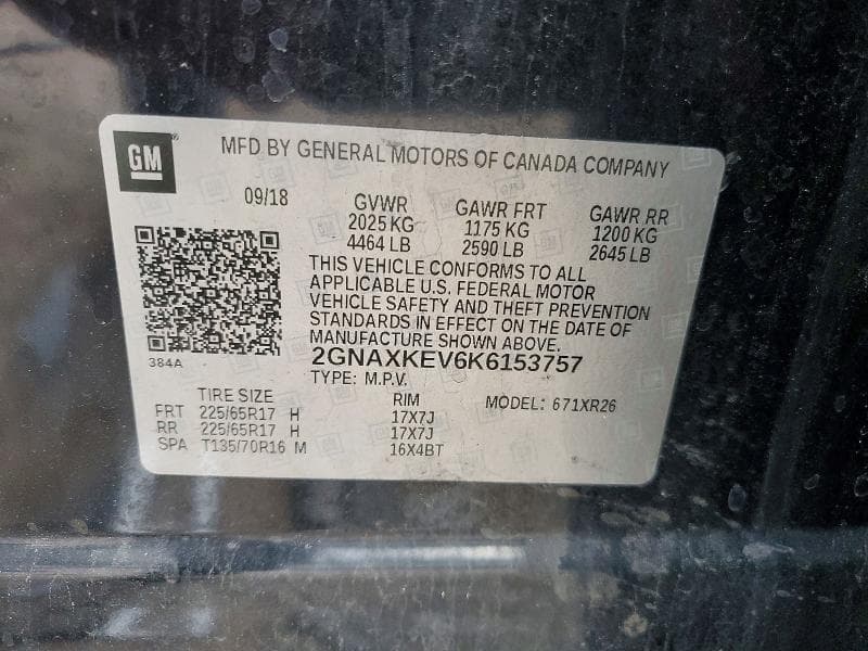 2019 CHEVROLET EQUINOX LT 13