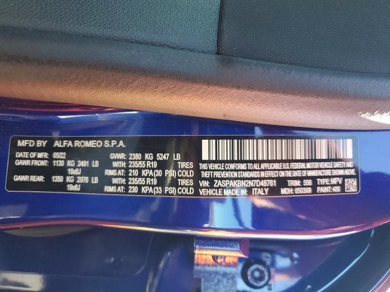 2022 ALFA ROMEO STELVIO TI 12