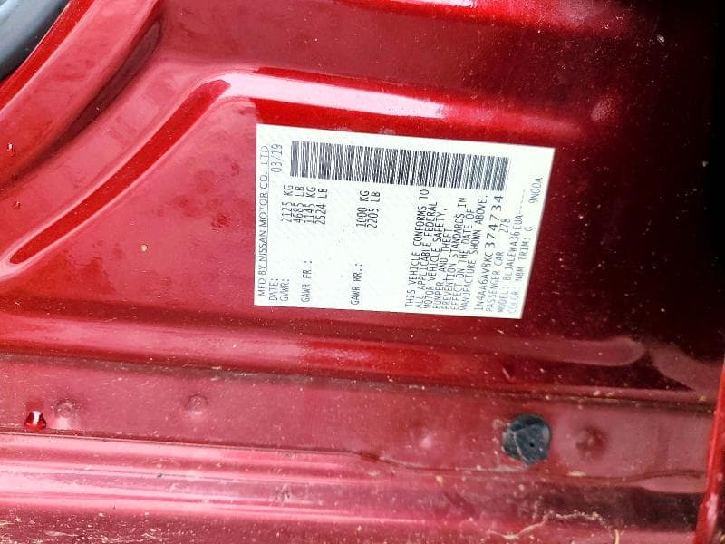 2019 NISSAN MAXIMA 3.5 SL 12