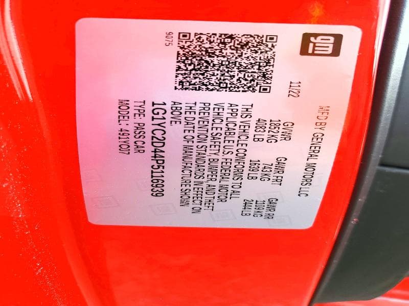2023 CHEVROLET CORVETTE STINGRAY 3LT STINGRAY 3LT 13