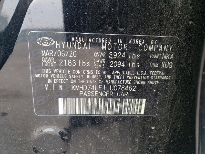 2020 HYUNDAI ELANTRA SE SE 12