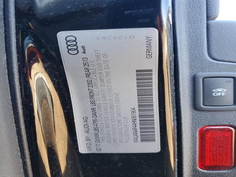 2017 AUDI A4 PREMIUM 12