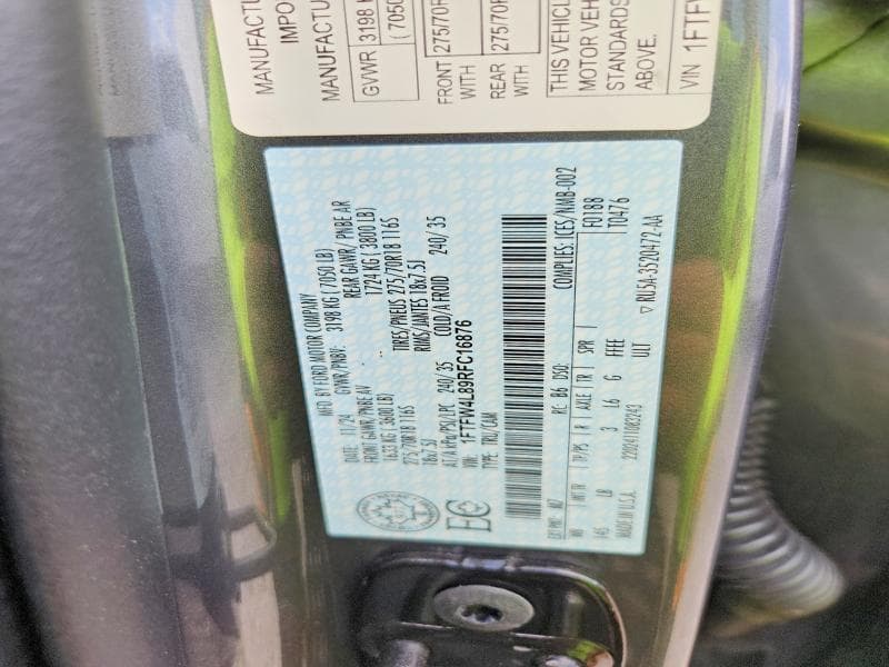 2024 FORD F150 TREMOR TREMOR 12