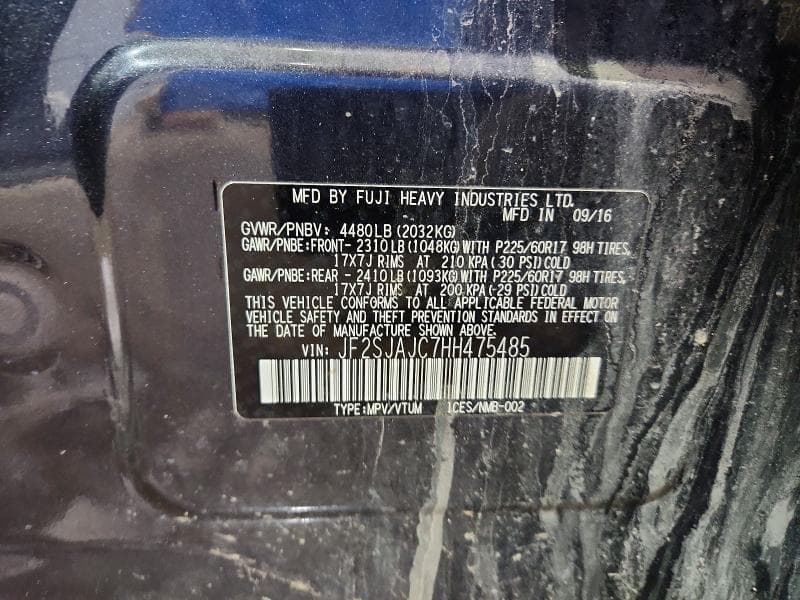 2017 SUBARU FORESTER 13