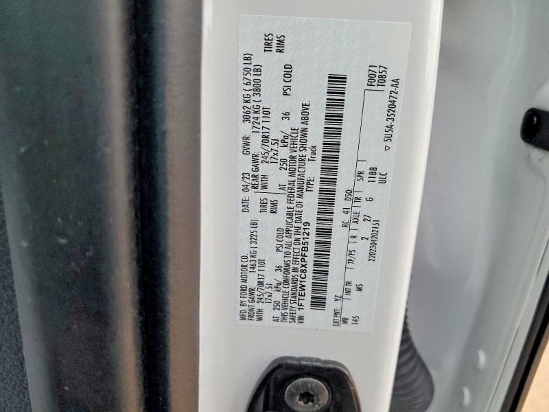 2023 FORD F150 SUPERCREW SUPERCREW 12