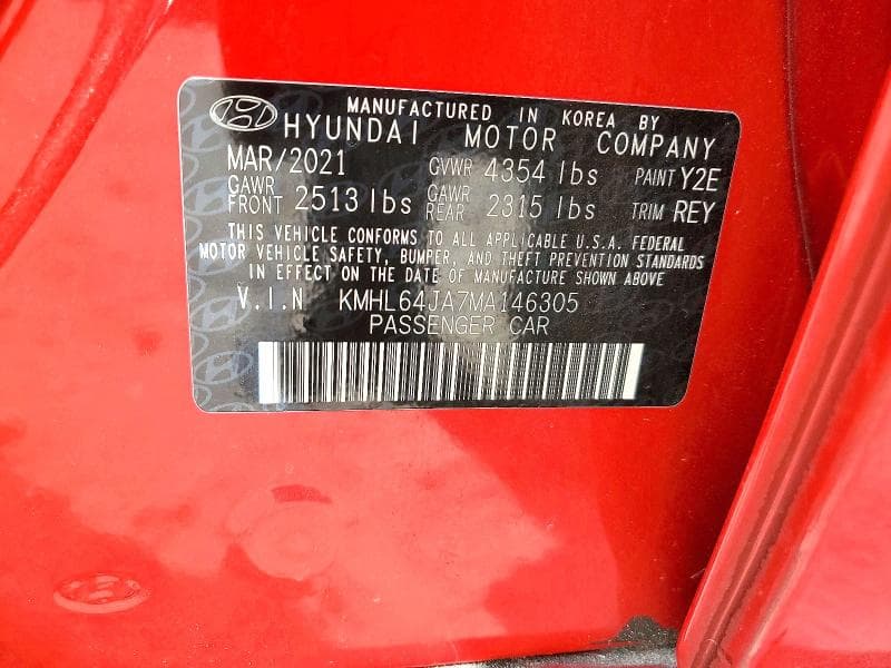 2021 HYUNDAI SONATA SEL 13