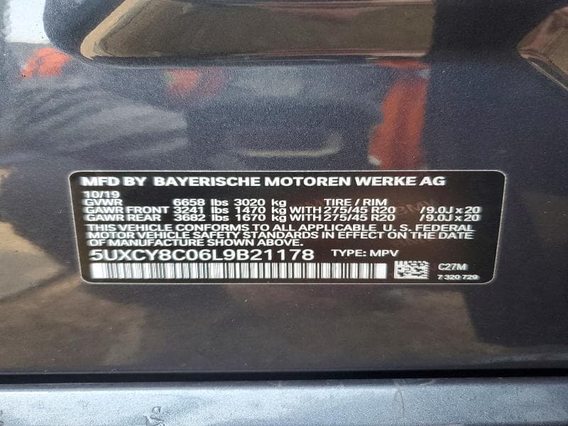 2020 BMW X6 M50I M50I 12
