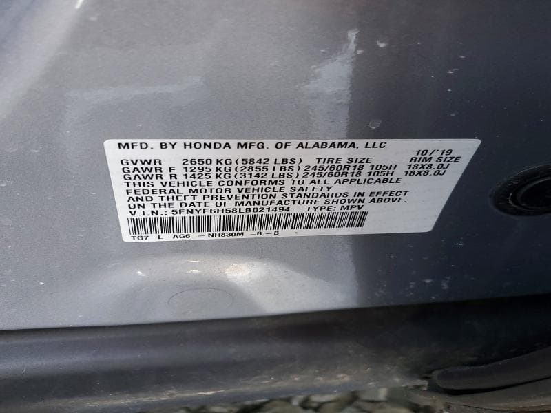 2020 HONDA PILOT EXL EXL 13