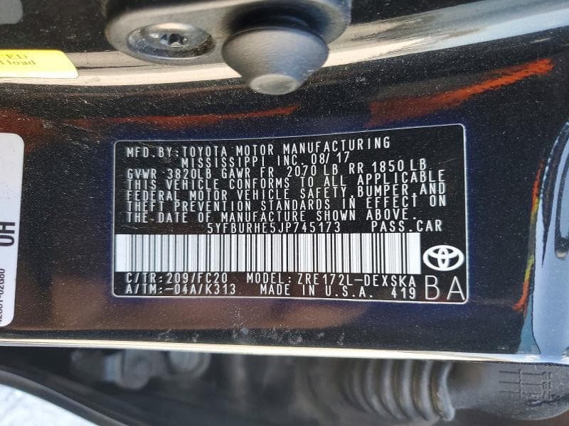2018 TOYOTA COROLLA SE SE 12