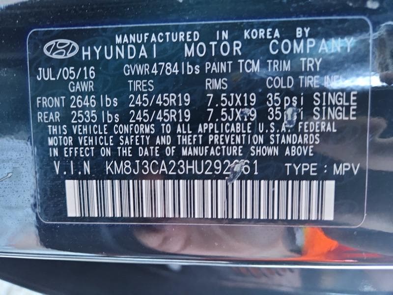 2017 HYUNDAI TUCSON LIMITED 13