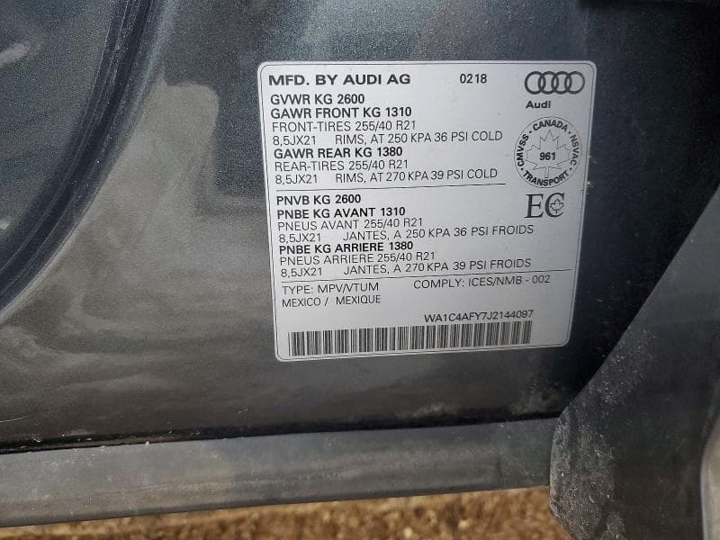 2018 AUDI SQ5 PRESTIGE 14