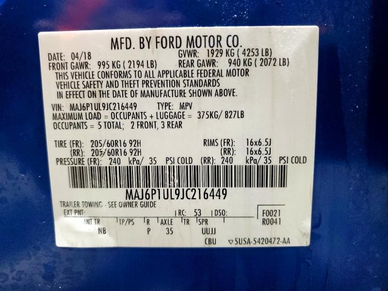 2018 FORD ECOSPORT SE SE 13
