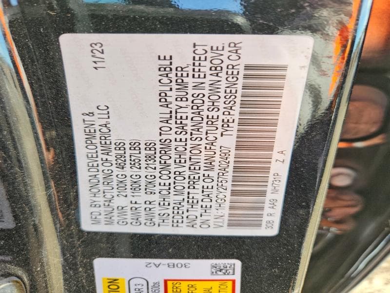 2024 HONDA ACCORD HYBRID SPORT HYBRID SPORT 12