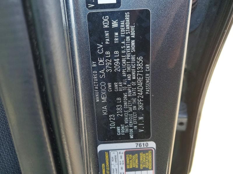 2024 KIA FORTE LXS 12