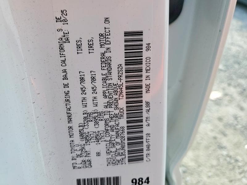2025 TOYOTA TACOMA SR5 SR5 12