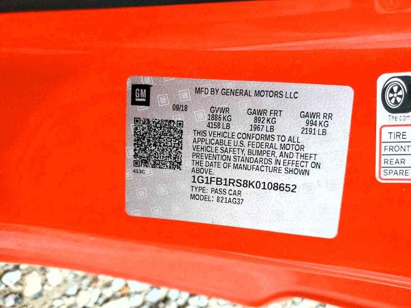 2019 CHEVROLET CAMARO LS 12