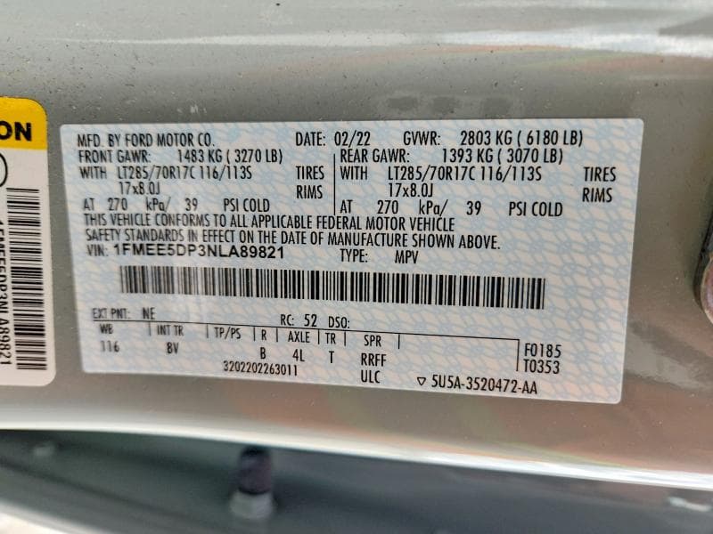 2022 FORD BRONCO BASE BASE 13