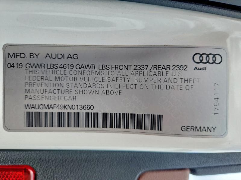 2019 AUDI A4 PREMIUM 12