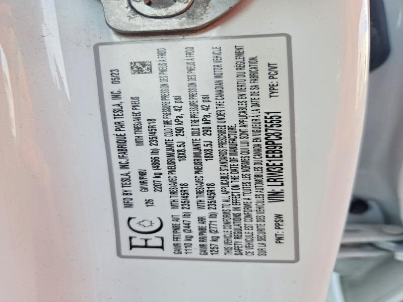 2023 TESLA MODEL 3 12