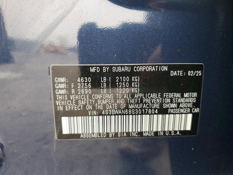 2025 SUBARU LEGACY 12