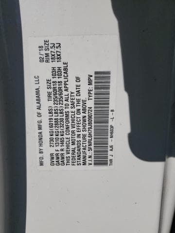 2018 HONDA ODYSSEY EXL EXL 14
