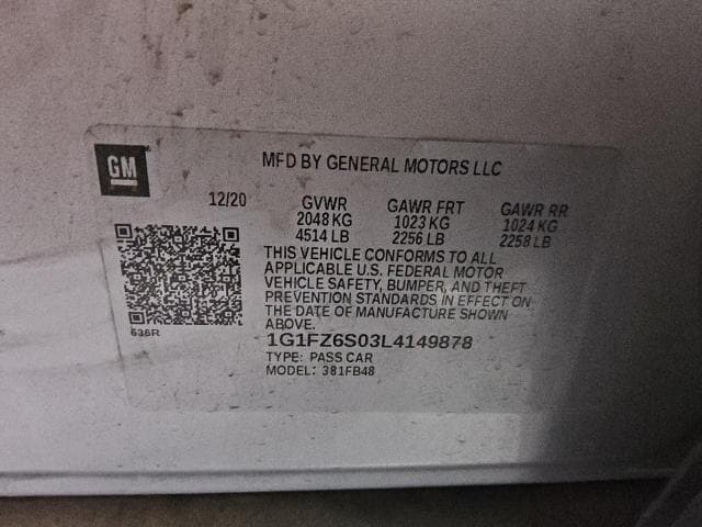 2020 CHEVROLET BOLT EV PREMIER 12