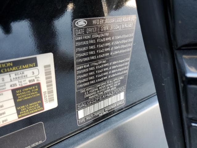 2017 LAND ROVER RANGE ROVER SUPERCHARGED SUPERCHARGED 13