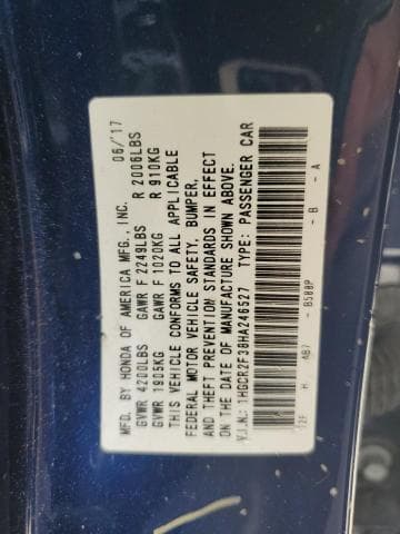 2017 HONDA ACCORD LX 13
