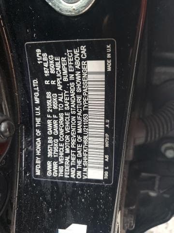 2020 HONDA CIVIC EX 13
