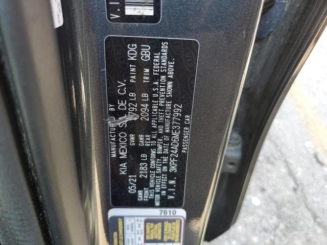 2021 KIA FORTE LXS 12