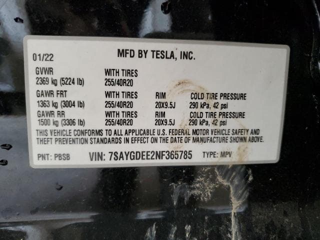 2022 TESLA MODEL Y 13