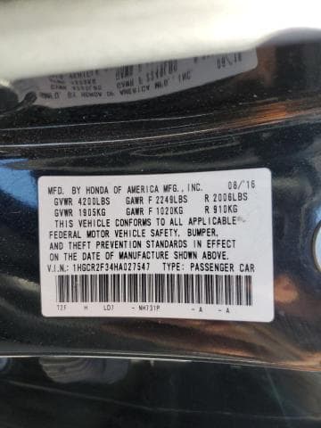 2017 HONDA ACCORD LX 12