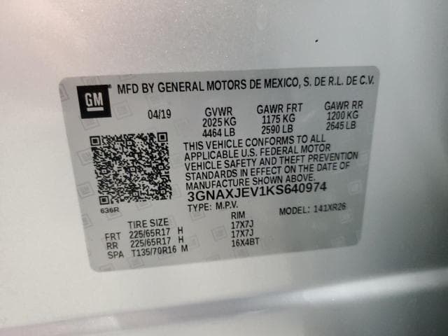 2019 CHEVROLET EQUINOX LT 12