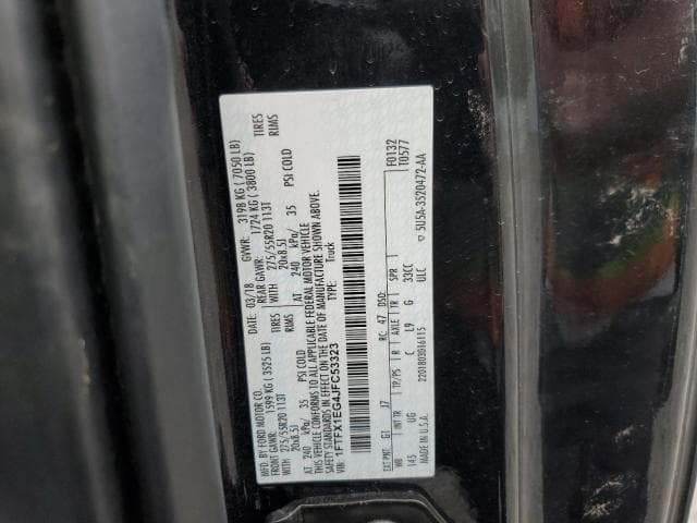 2018 FORD F150 SUPER CAB 12
