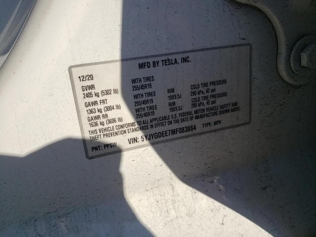 2021 TESLA MODEL Y 13