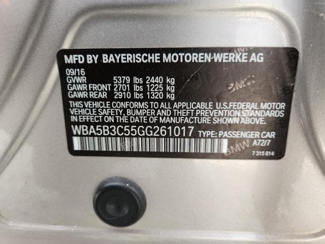 2016 BMW 535 XI 13