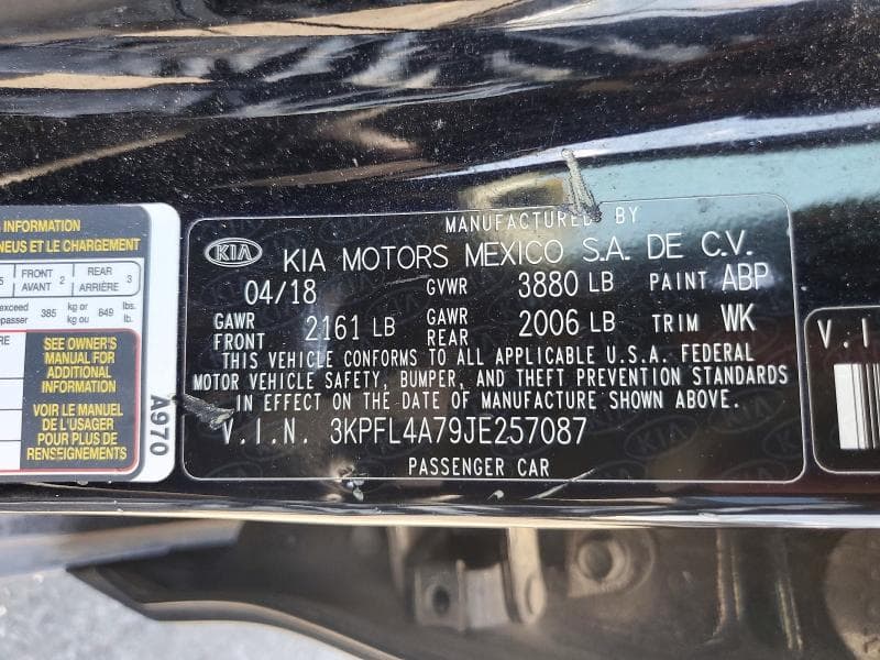 2018 KIA FORTE LX 13