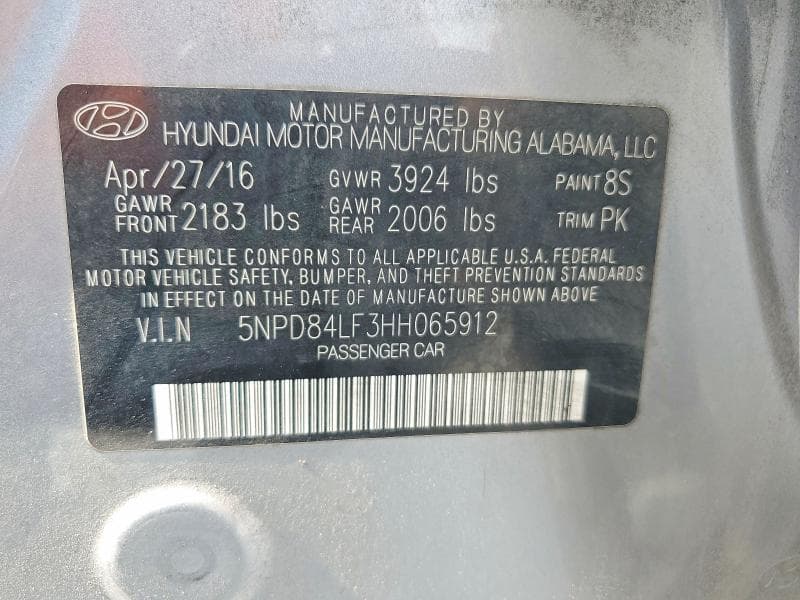 2017 HYUNDAI ELANTRA SE 12
