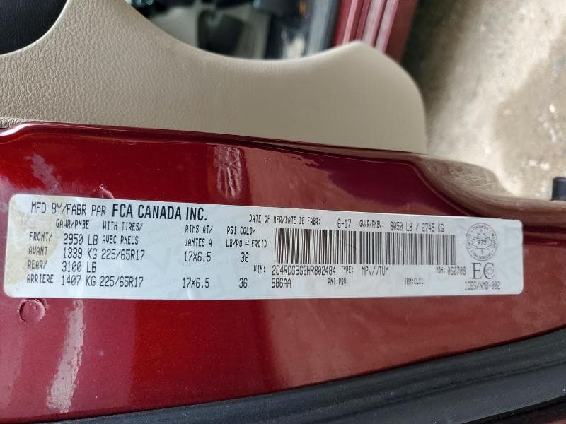 2017 DODGE GRAND CARAVAN SE 13