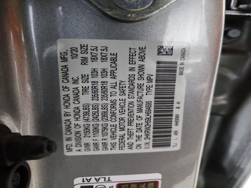 2020 HONDA CR-V EX 13