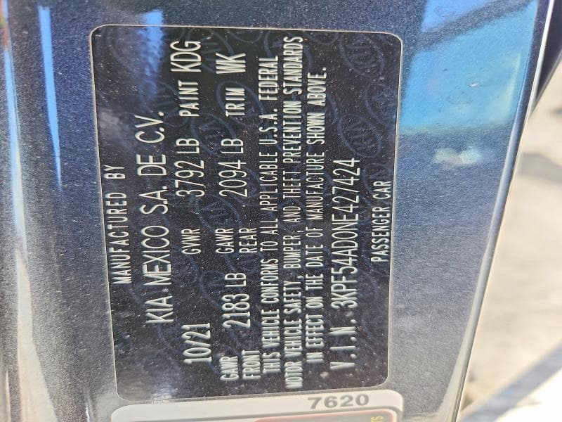 2022 KIA FORTE GT LINE 13