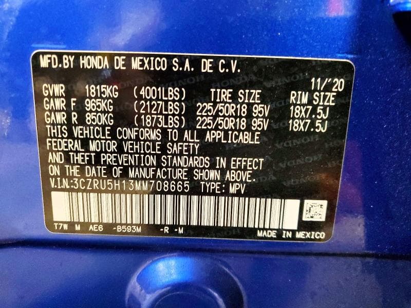 2021 HONDA HR-V SPORT 14