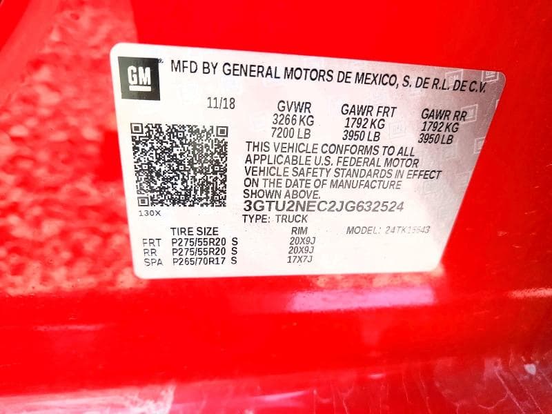 2018 GMC SIERRA K1500 SLT K1500 SLT 12