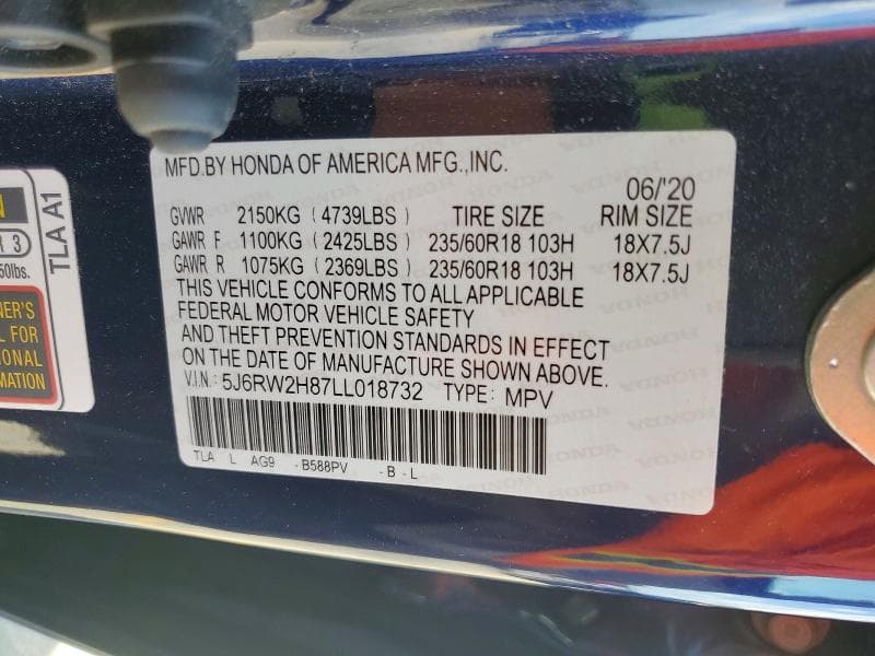 2020 HONDA CR-V EXL EXL 13
