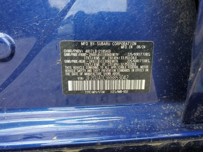 2024 SUBARU CROSSTREK PREMIUM PREMIUM 14