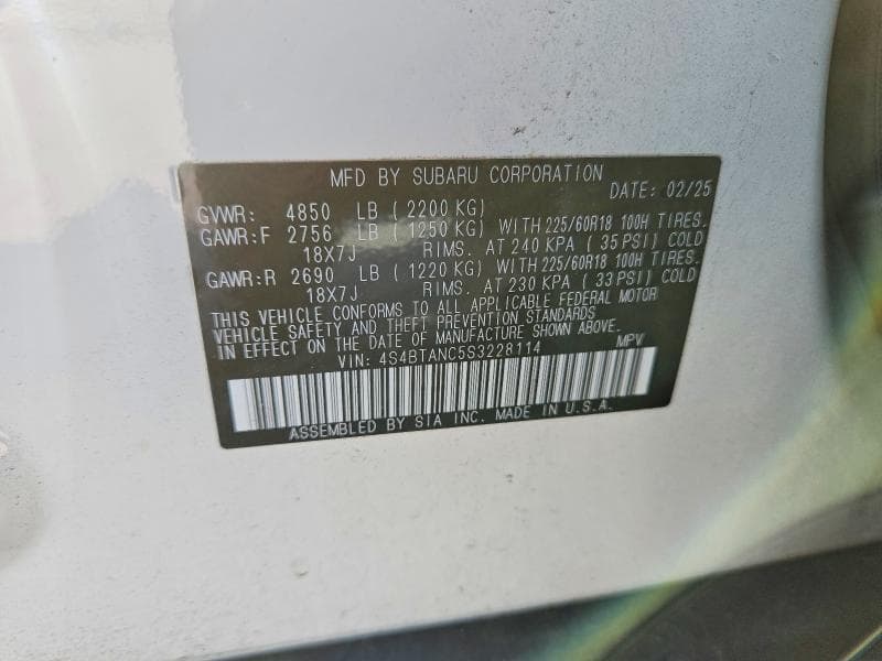 2025 SUBARU OUTBACK LIMITED 13