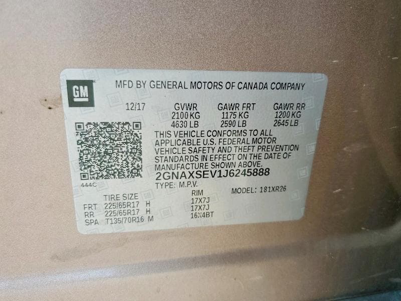 2018 CHEVROLET EQUINOX LT 14