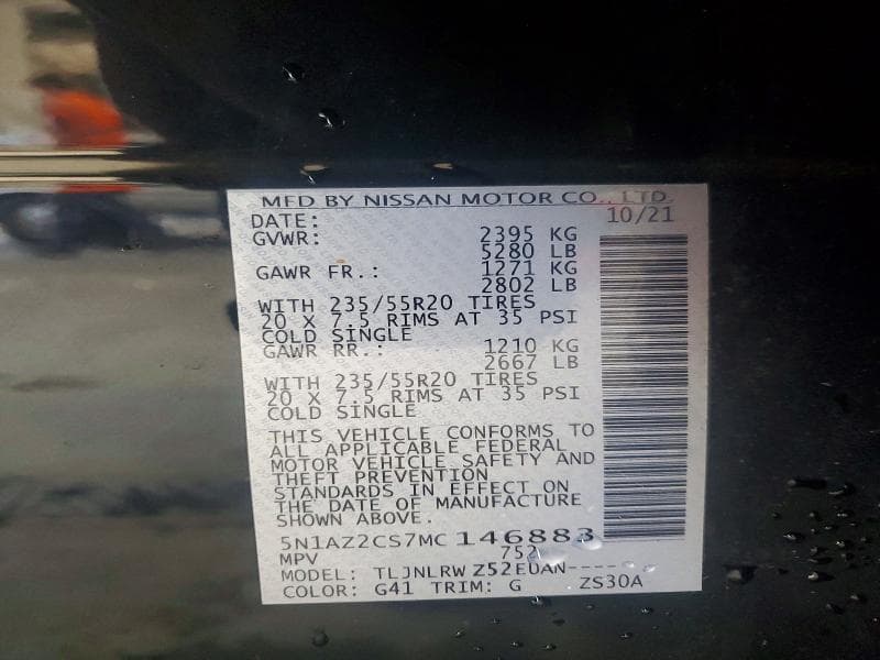 2021 NISSAN MURANO SL SL 13